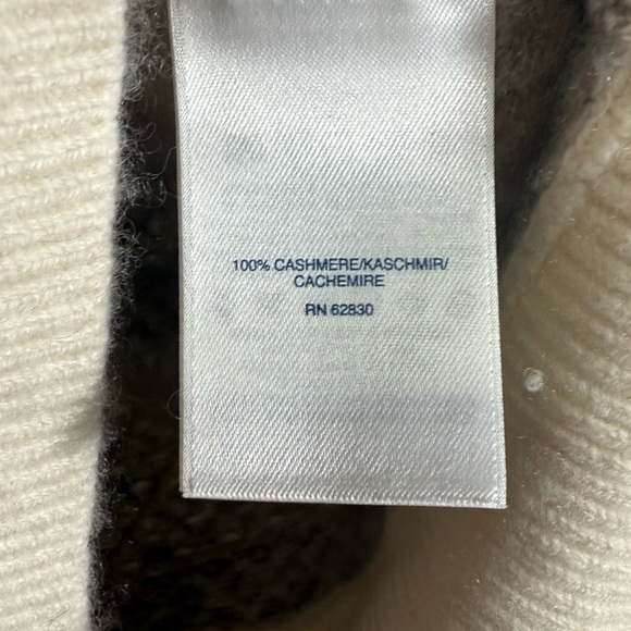 Lands’ End Girls 100% Cashmere Fair Isle Turtleneck Sweater – Size M (10–12) - Picture 4 of 6